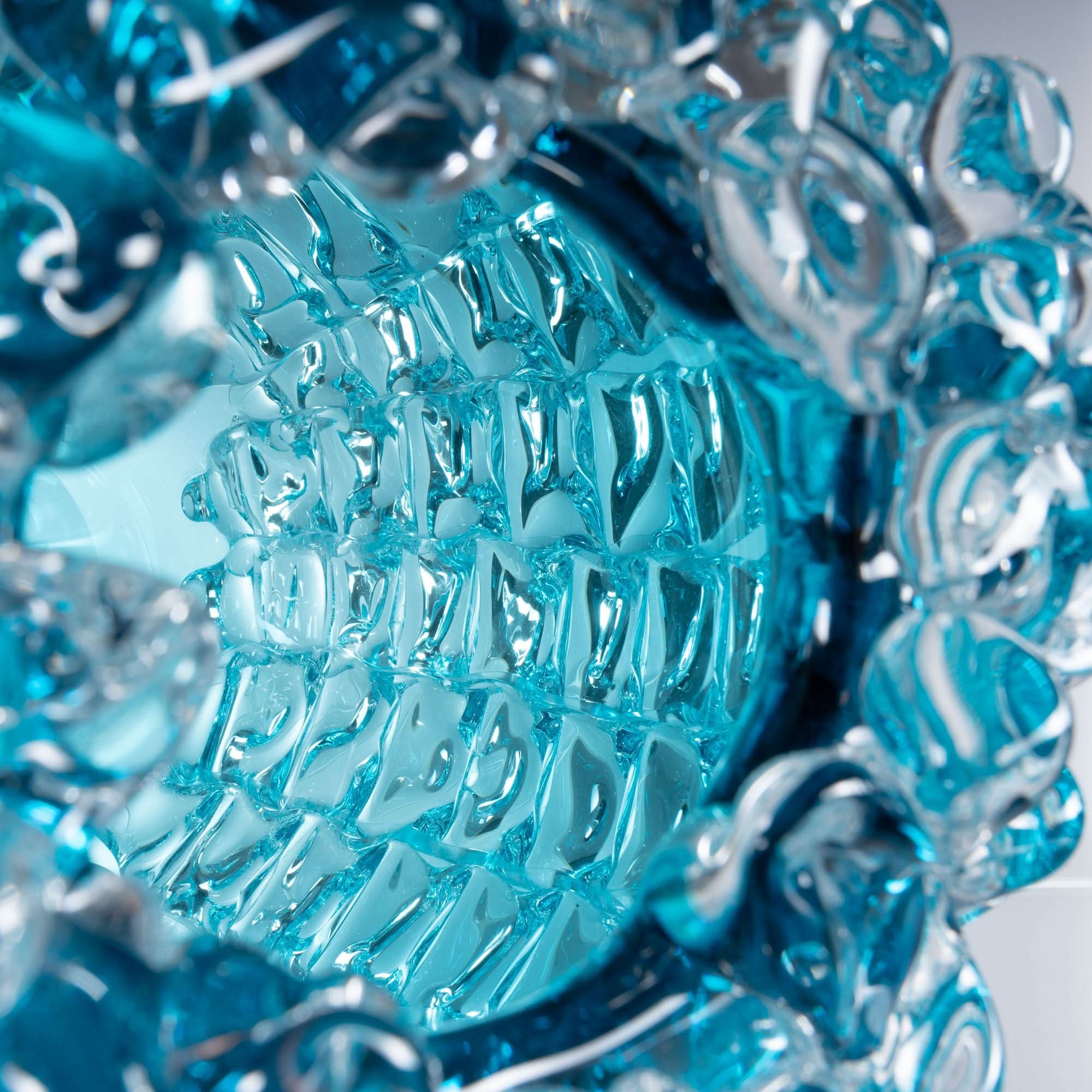 Urchin--Blue Glass Sculpture