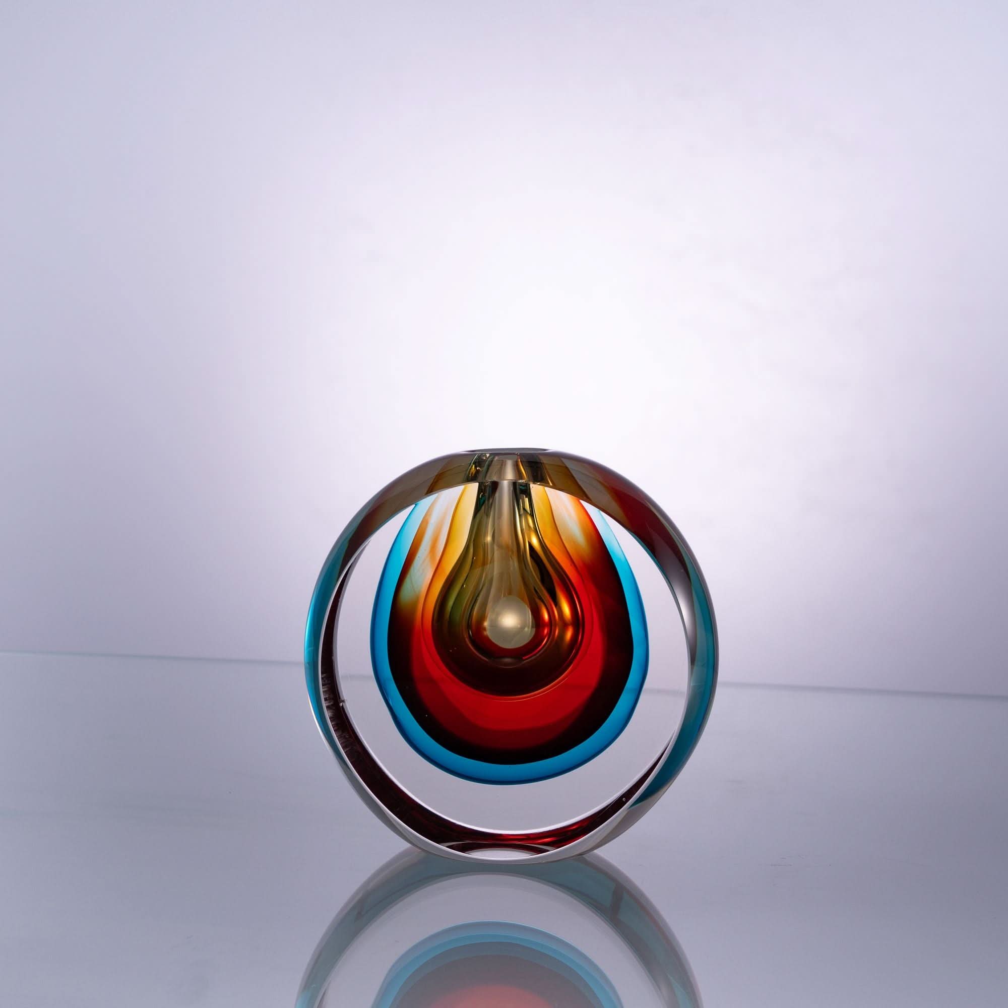 Ice Flame Glass Sculpture