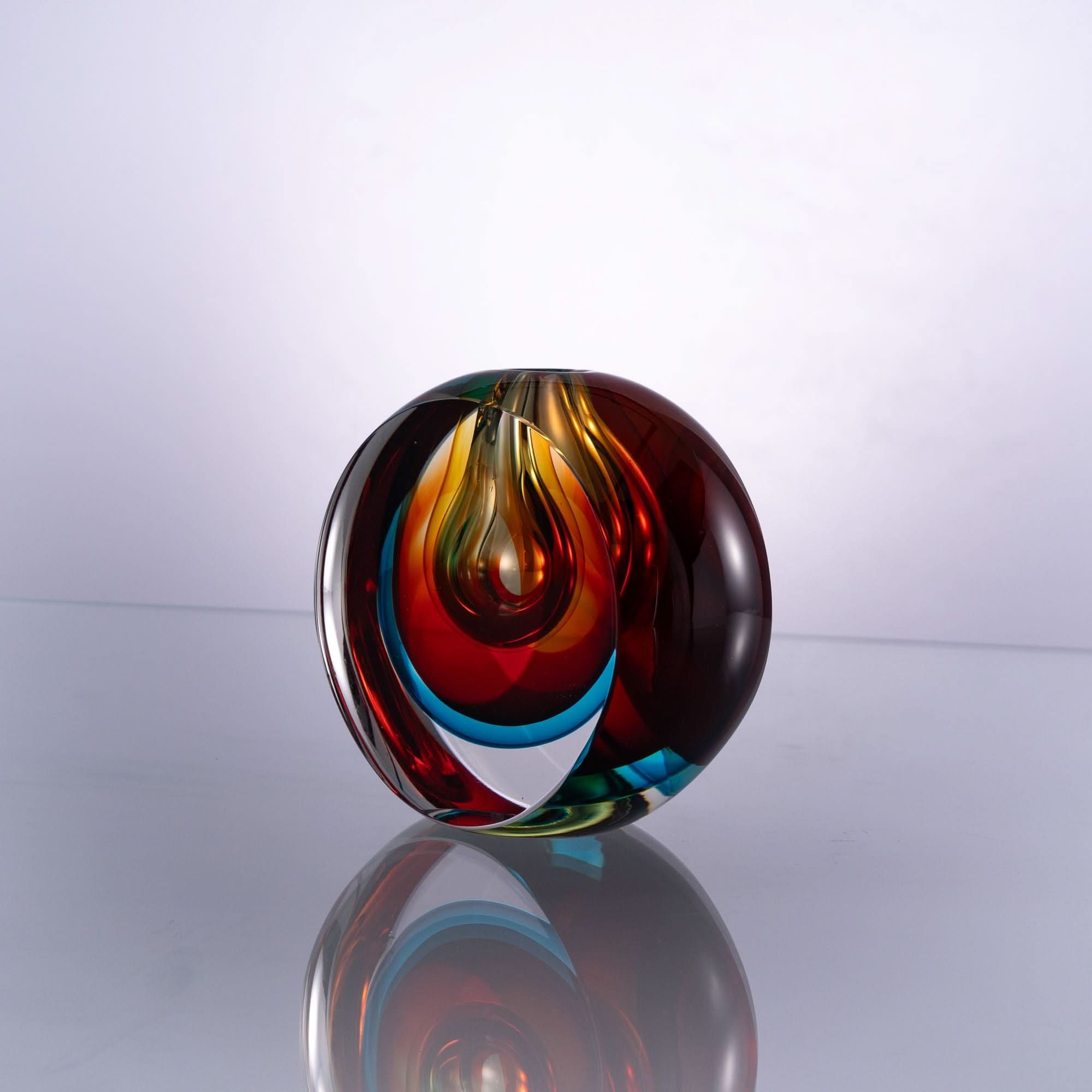 Ice Flame Glass Sculpture