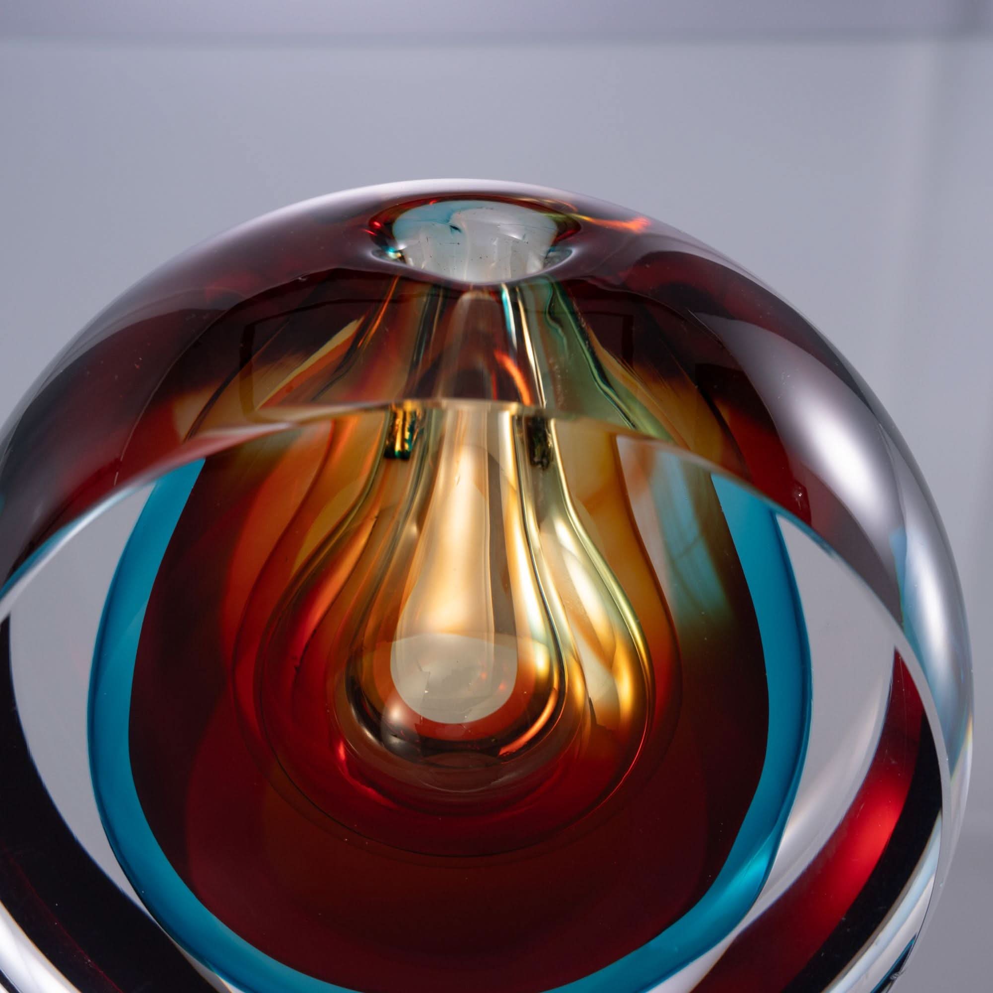 Ice Flame Glass Sculpture