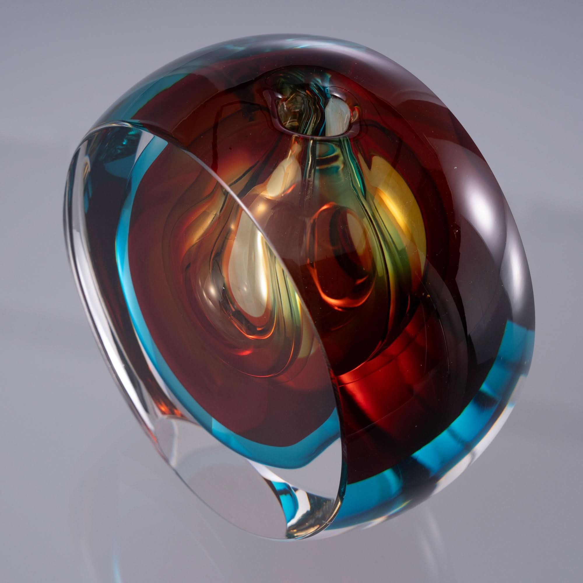 Ice Flame Glass Sculpture