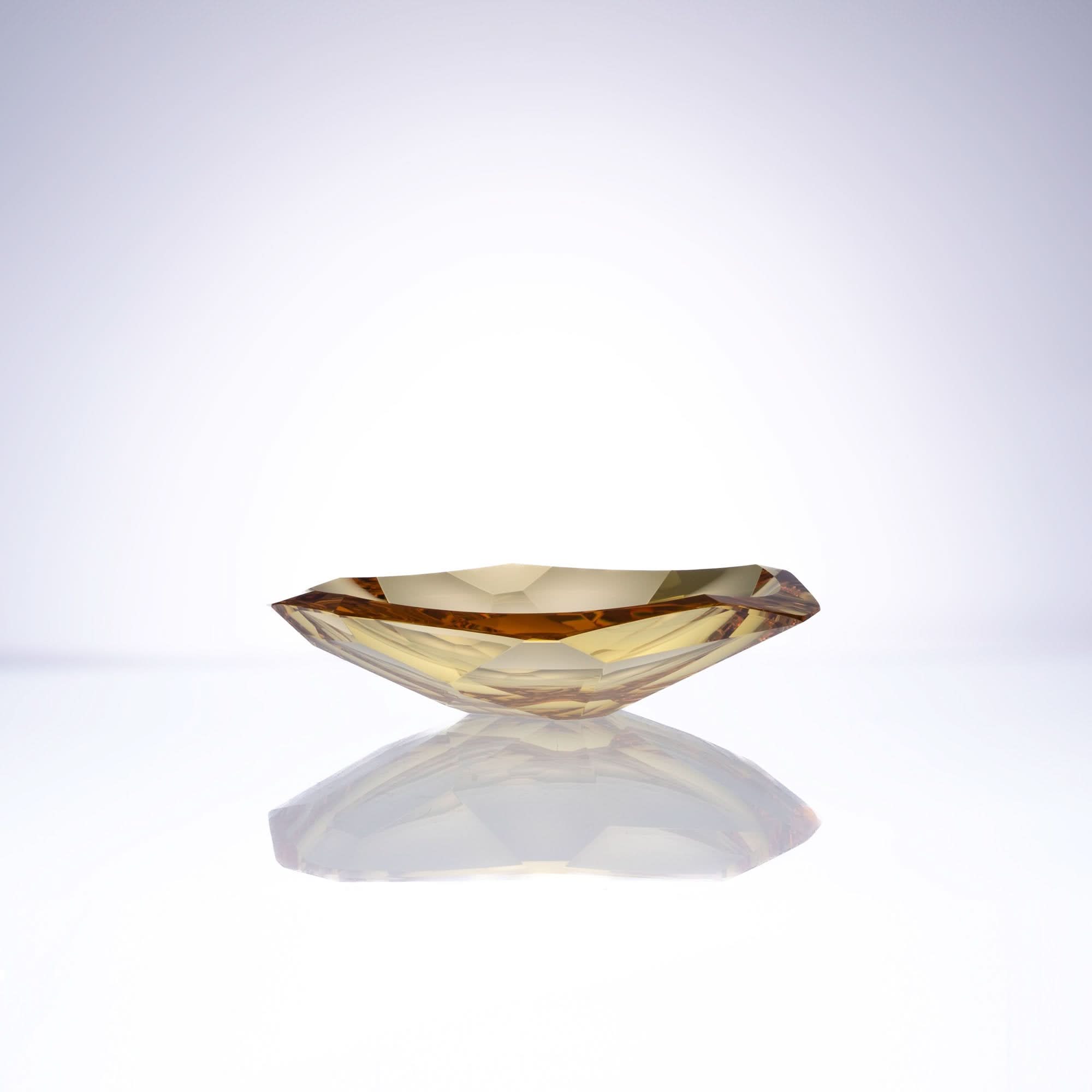 Amber Glow Glass Bowl