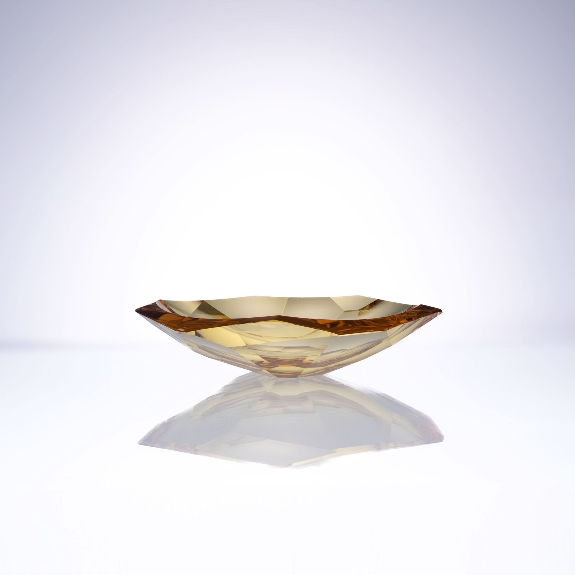 Amber Glow Glass Bowl