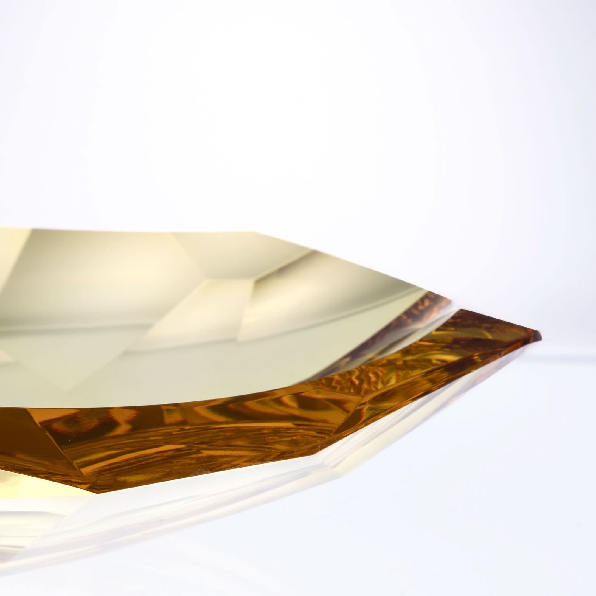 Amber Glow Glass Bowl