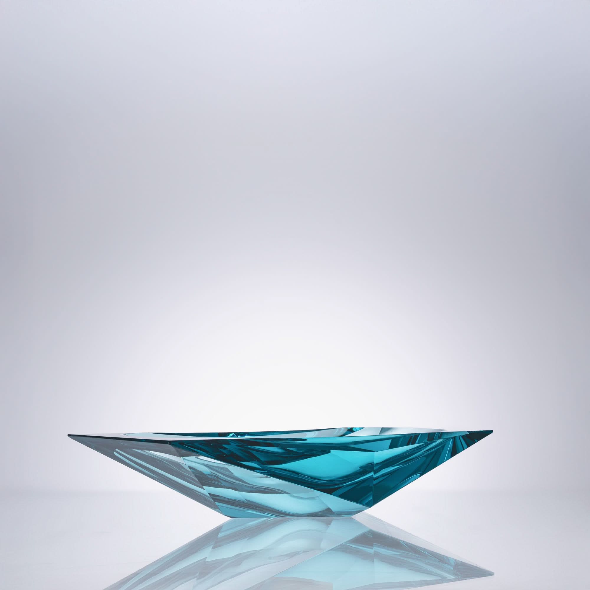 Frozen Lake Glass Bowl