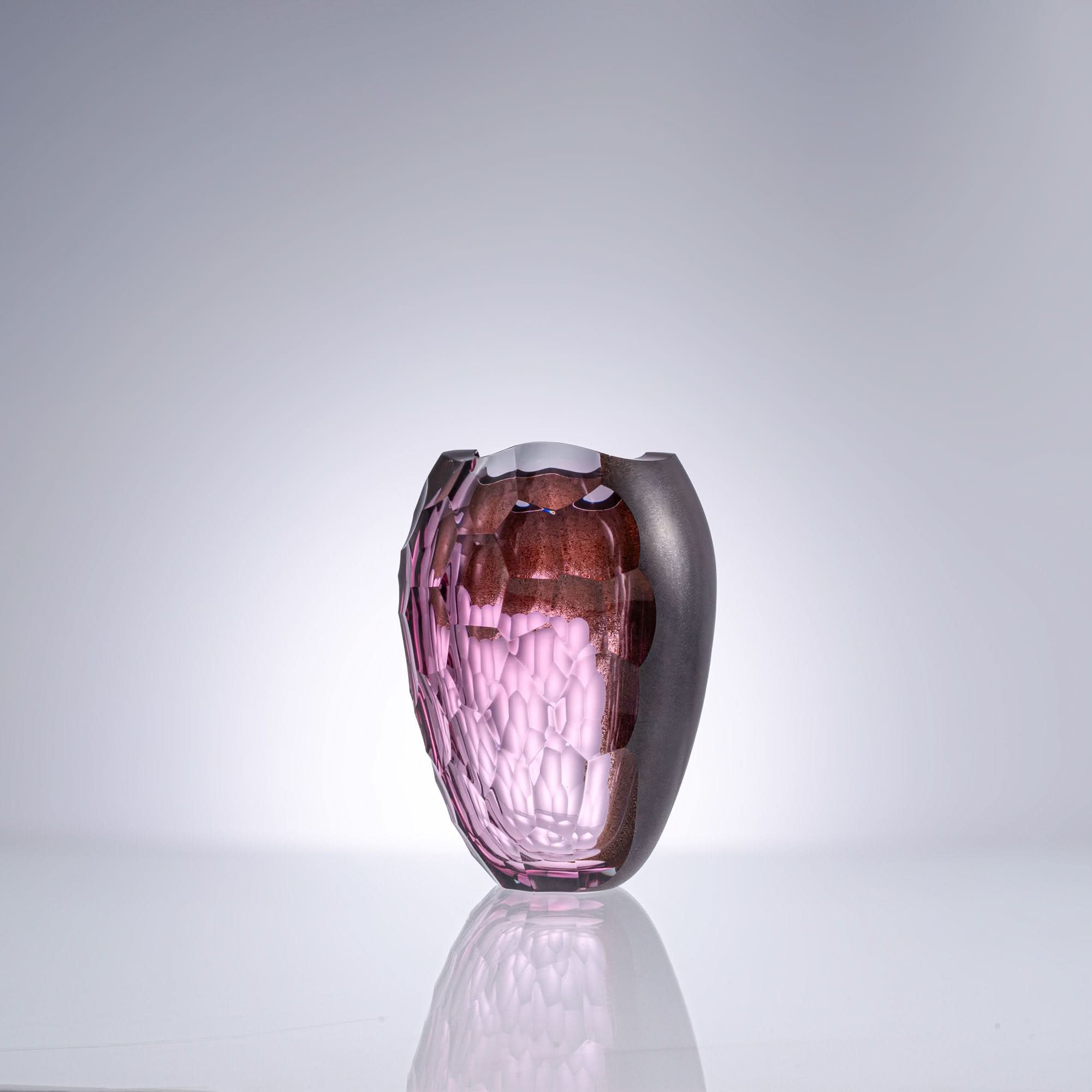 Amethyst Ripple--Vase Glass