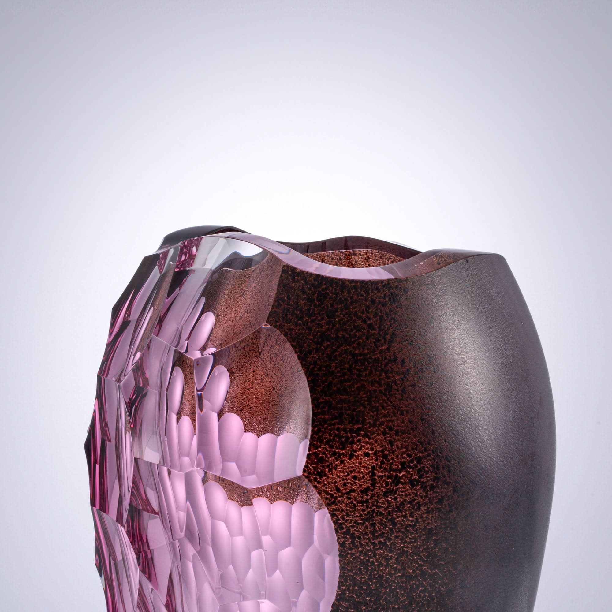 Amethyst Ripple--Vase Glass