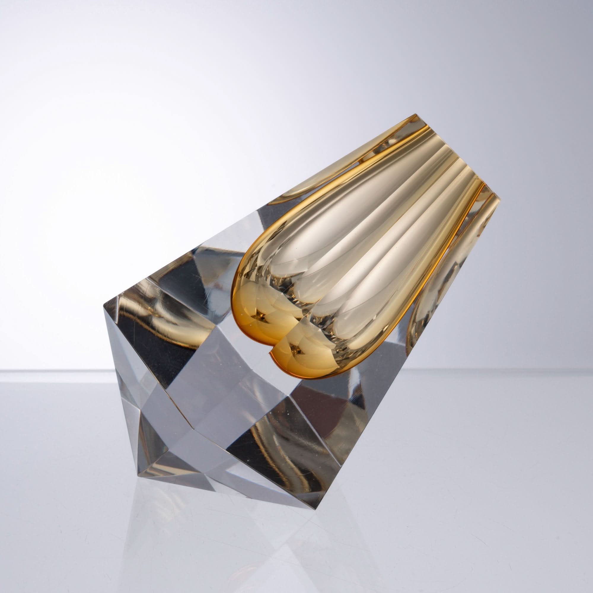 Rhythm of Time--Gold Glass Aromatherapy Bottle