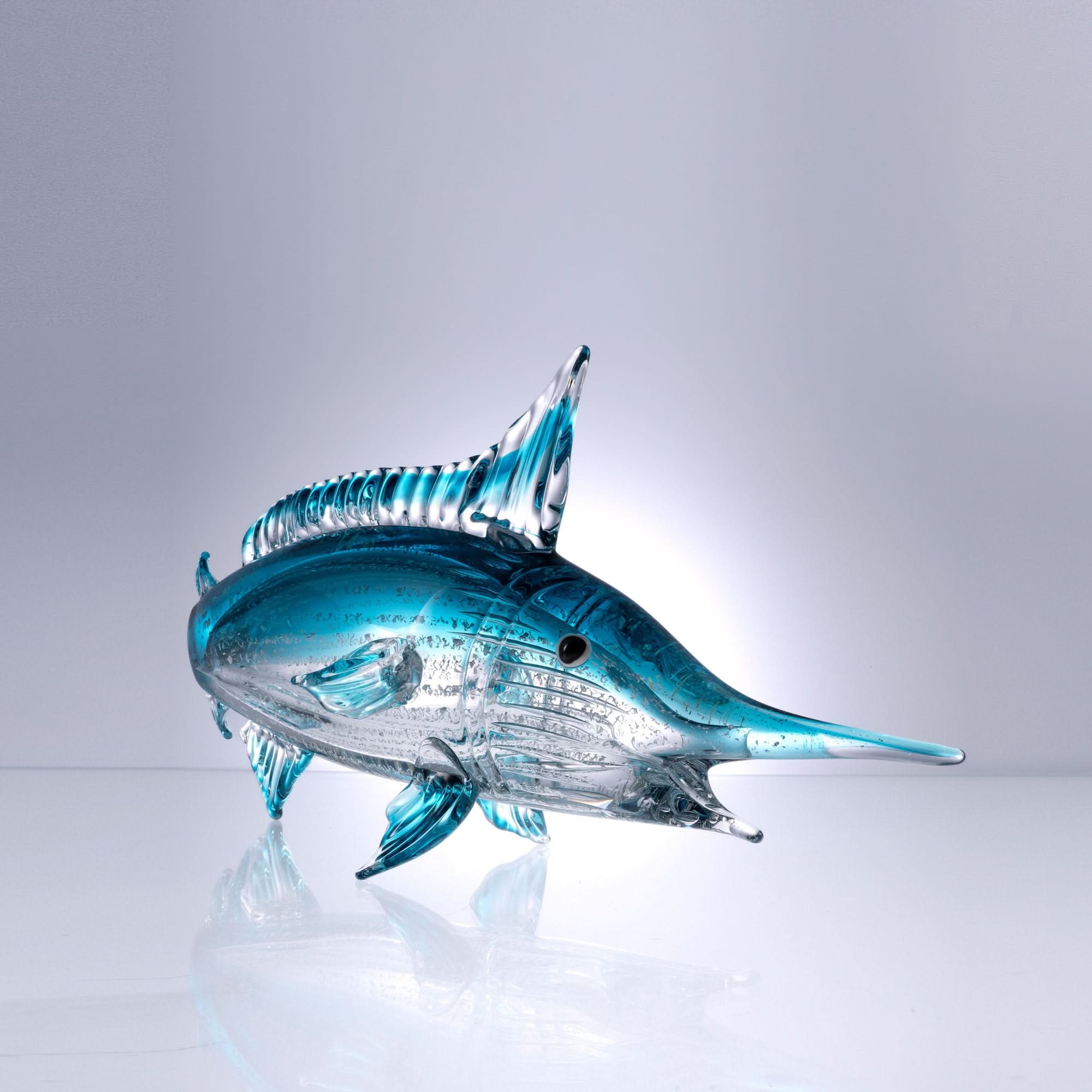 Silver Scales Glass Sculpture