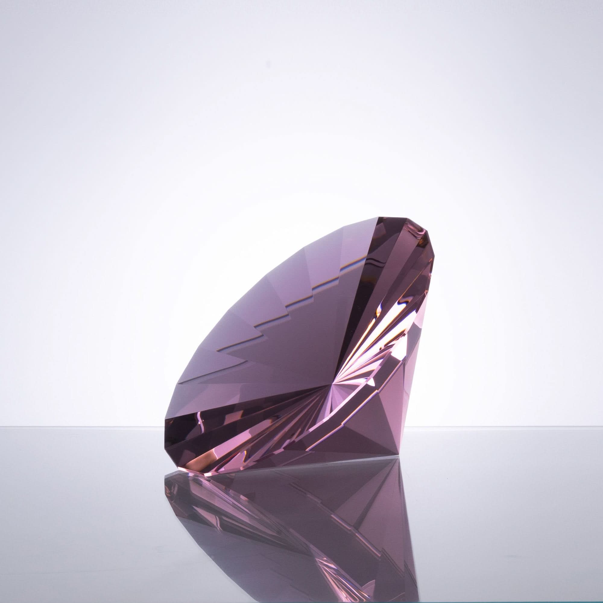 Mirror Mirage--Pink Glass Art Piece