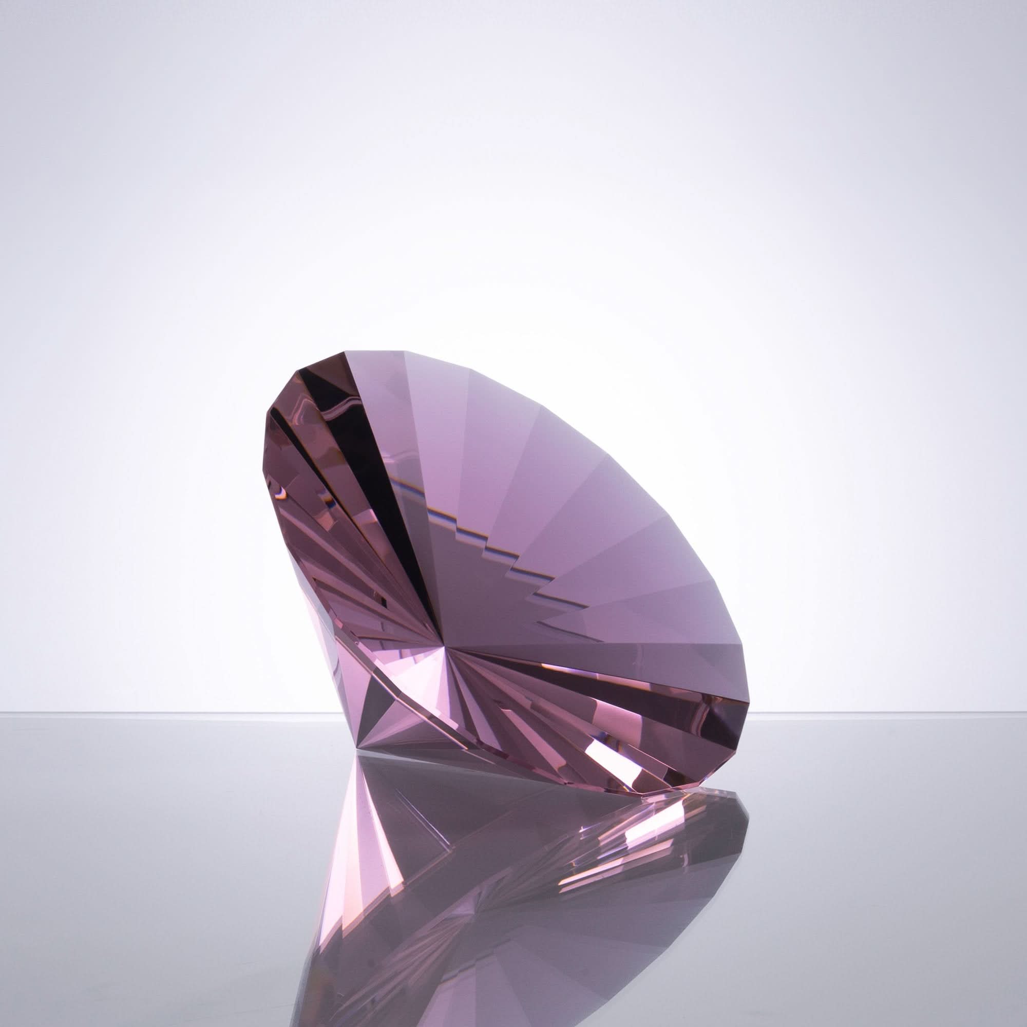 Mirror Mirage--Pink Glass Art Piece