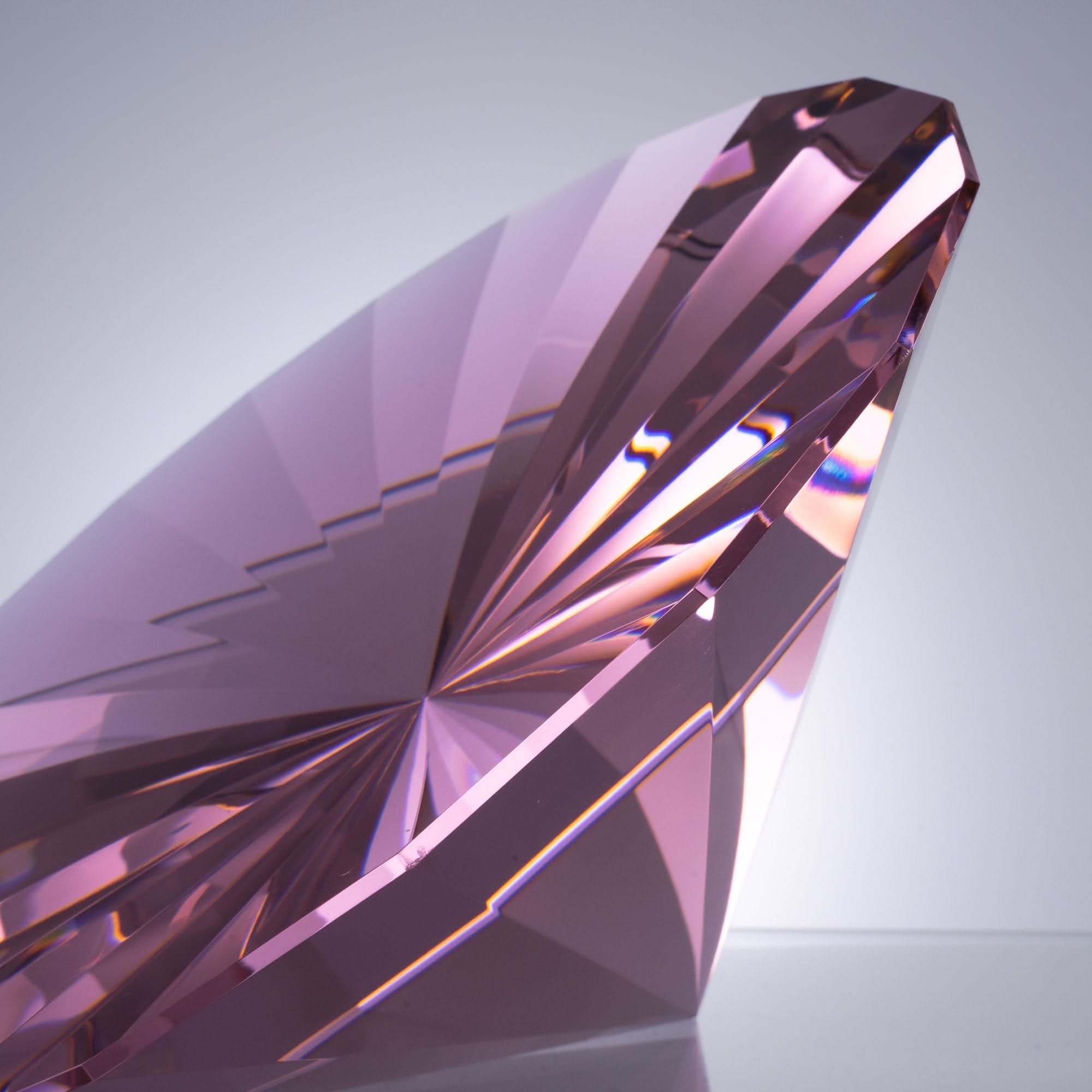 Mirror Mirage--Pink Glass Art Piece