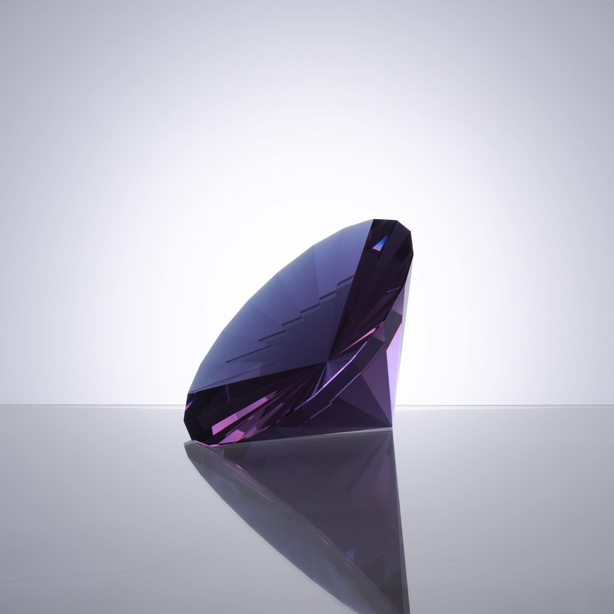 Mirror Mirage--Purple Glass Art Piece