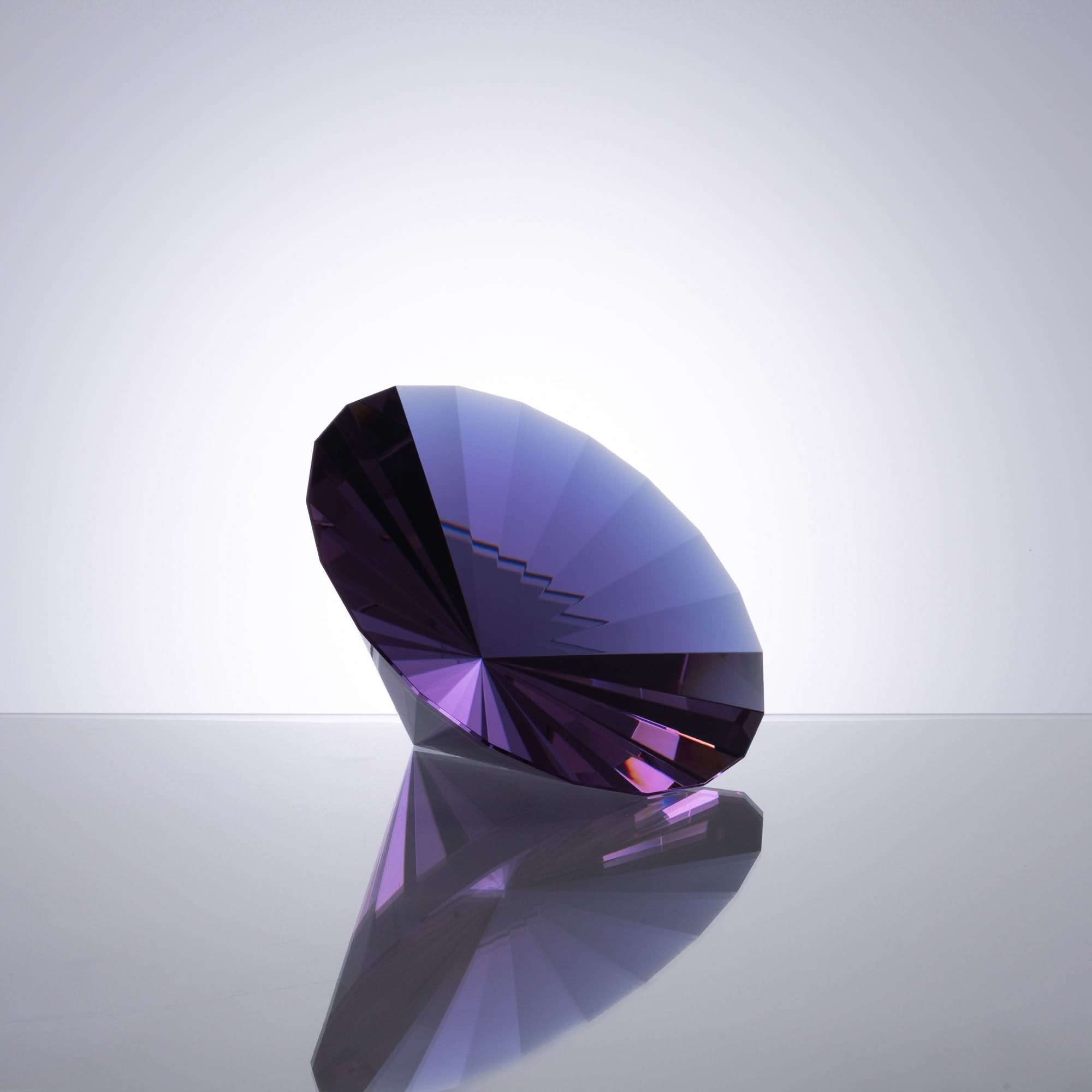 Mirror Mirage--Purple Glass Art Piece
