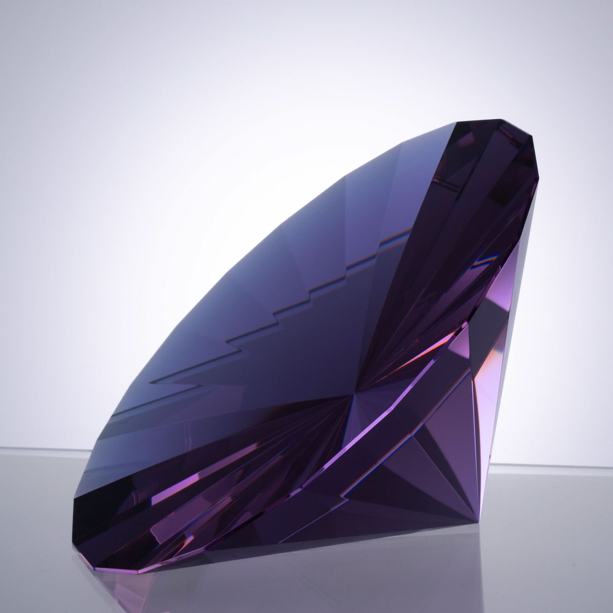 Mirror Mirage--Purple Glass Art Piece