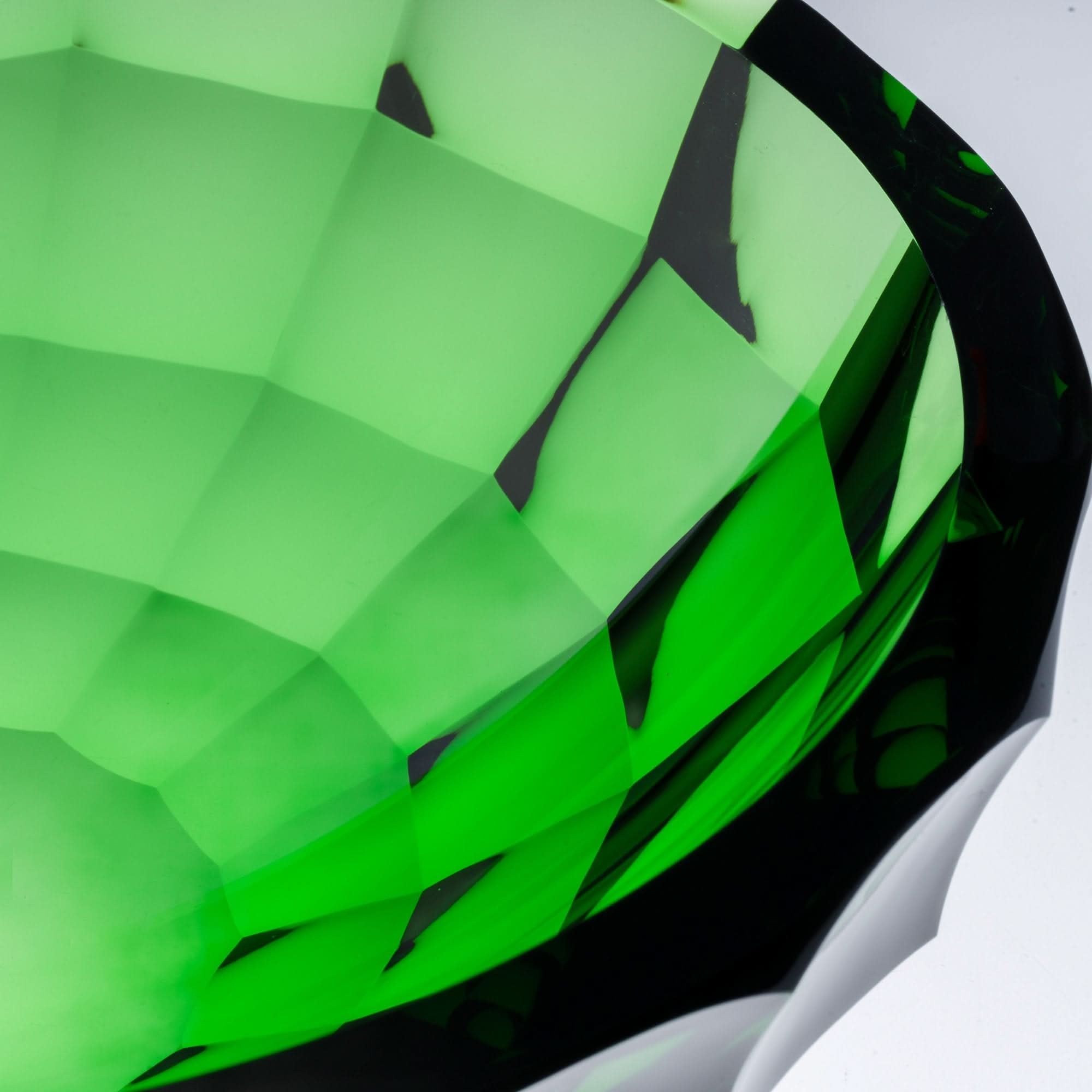 Lines of Light-Green Glass Sculpture