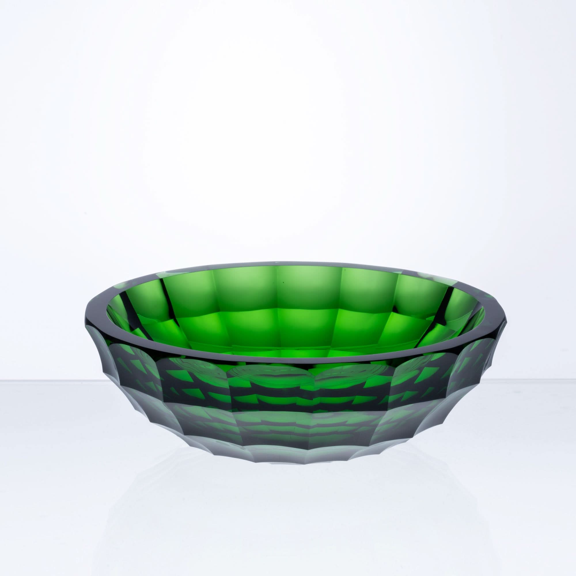 Lines of Light-Green Glass Sculpture